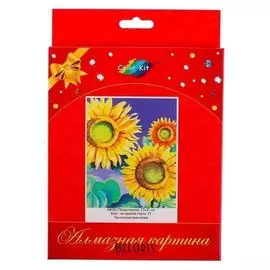 Алмазная картина «Подсолнухи» 17×21 см