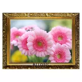 Алмазная мозаика "Герберы" 29,5×20,5 см, 25 цветов