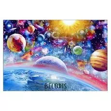 Алмазная мозаика «Космический» 45 × 30 см, 37 цветов