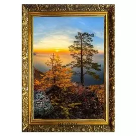 Алмазная мозаика "Красоты байкала" 29,5×20,5см, 24 цвета