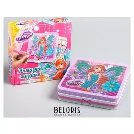 Алмазная мозаика на шкатулке феи винкс: блум 14*13,6 см