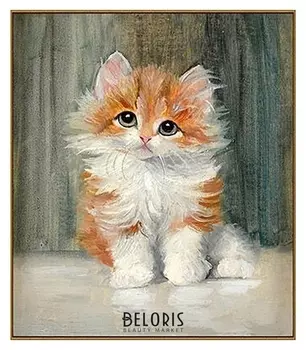 Алмазная мозаика "Рыжий милашка", 20*23 см, 22 цвета