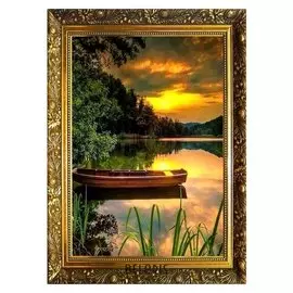 Алмазная мозаика «Тихий вечер» 29,5×20,5 см, 24 цвета