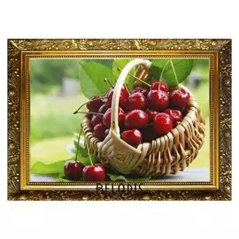 Алмазная мозаика "Вишневое лакомство" 29,5×20,5см, 28 цветов