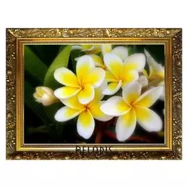 Алмазная мозаика «Желтая плюмерия» 29,5×20,5 см, 25 цветов