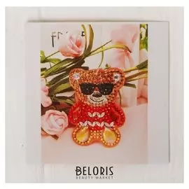 Алмазная вышивка-брелок «Мишка», заготовка: 7 × 5,5 см