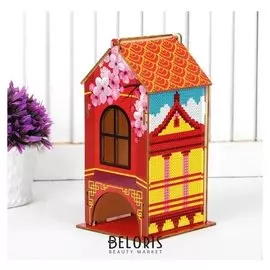 Алмазная вышивка «Чайный домик. китайские мотивы», 19,6 х 9 х 9 см. набор для творчества