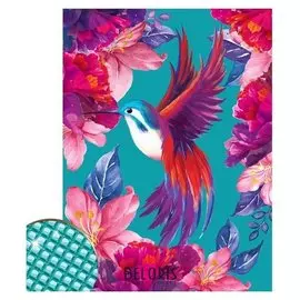 Алмазная вышивка с полным заполнением «Колибри» 30х40 см, холст, ёмкость