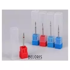 Алмазные фрезы для маникюра в футляре, 5 шт