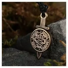 Амулет-брелок "Божественный меч со щитом тетраморф" №42, металлический