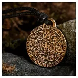 Амулет-брелок "Календарь ацтеков" №12, металлический