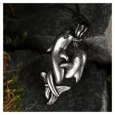 Амулет-брелок, тотем "Дельфины" №47, металлический