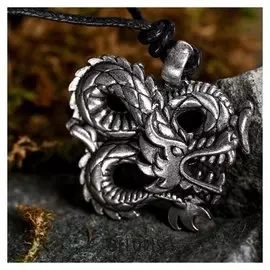 Амулет-брелок, тотем "Дракон" №28, металлический