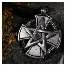 Амулет-брелок, тотем "Крест тамплиеров" №45, металлический