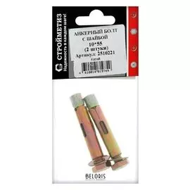 Анкерный болт с шайбой 10х55, уп. 2 шт.