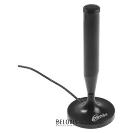 Антенна Ritmix Rta-024 AV, комнатная, активная, 25 дби, 5В, Dvb-t2,цифровая,магнитная ножка