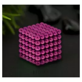 Антистресс магнит "Неокуб" 216 шариков D=0,5 см (Малиновый)