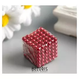 Антистресс магнит "Неокуб" 216 шариков D=0,3 см (Малиновый)