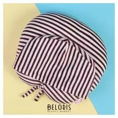 Антистресс-подголовник с капюшоном в полоску