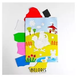 Аппликация 3D "Петушок-музыкант" из ЕVA