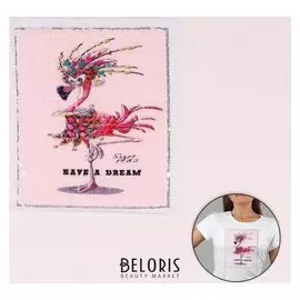 Аппликация из пайеток «Фламинго», 21,2 × 18,5 см