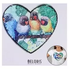 Аппликация из пайеток «Попугаи/happy Days», двусторонняя, 21 × 20 см