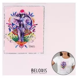 Аппликация из пайеток «Слон», 21,2 × 18,5 см