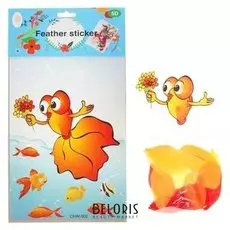 Аппликация перьями «Рыбка»