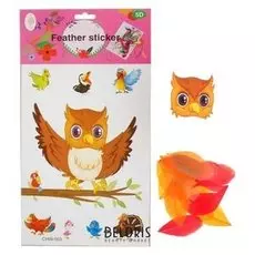 Аппликация перьями «Совушка»