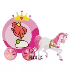 Аппликация шариковым пластилином «Карета №3» 8 цветов по 4 г, подставка, стразы