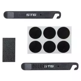 Аптечка для ремонта вело камер STG Yc129b, монтажки+самоклеющиеся заплатки