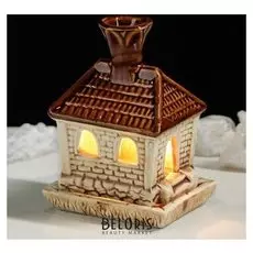 Аромалампа "Домик" коричнево-бежевая