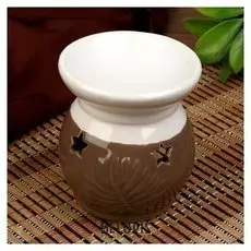 Аромалампа керамика "Пальмовый лист" 9,5х8,5х8,5 см