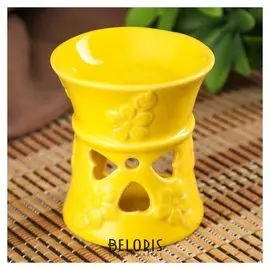 Аромалампа керамика "Полевые цветочки и сердечки" 8,5х7,7х7,7 см