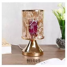 Аромасветильник сенсорный "Камелия" 1xg4 20вт золото 12х12х25 см.