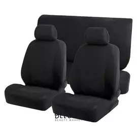 Авточехлы на сиденья Torso Premium универсальные, велюр, 6 предметов, чёрный Av-39