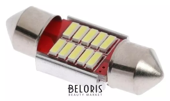 Автолампа светодиодная C5w, 31 мм, 12 В, 12 Smd, свет белый