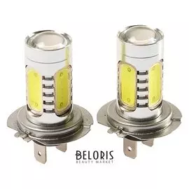 Автолампа светодиодная Torso H7, 7.5 Вт, 12 В, 990 лм, 4 Led-cob + Cree, 2 шт, свет белый