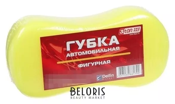 Автомобильная губка 3ton тх-108, поролоновая, фигурная, 24х13х6 см