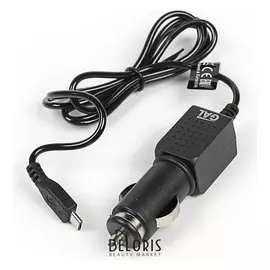 Автомобильное зарядное устройство Gal, Micro Usb, 1 А, 1 м, черное