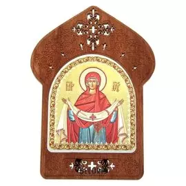 Ажурная икона на подставке "Покров Пресвятой Богородицы"