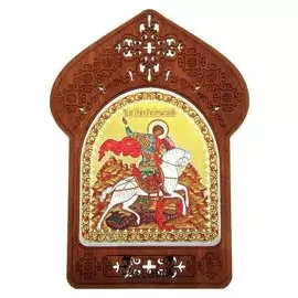 Ажурная икона на подставке "Святой Георгий Победоносец"