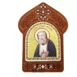 Ажурная икона на подставке "Святой Серафим Саровский"