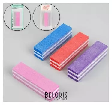 Баф наждачный для ногтей «Мармелад», четырёхсторонний, 9,5 × 2,5 × 2,5 см