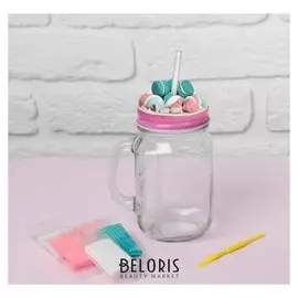 Банка для декора полимерной глиной "Сладкое безумие", 500 мл