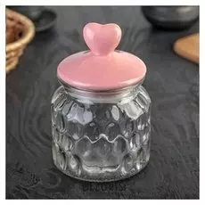 Банка для сыпучих продуктов 650 мл "Сердце"