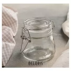 Банка для сыпучих продуктов с бугельным замком «Оптима», 100 мл