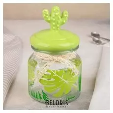 Банка для сыпучих продуктов "Тропики" 500 мл, 11х17 см