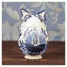 Банка для сыпучих "Яйцо пасхальное" 11 х 19 см, роспись, 0.9 л