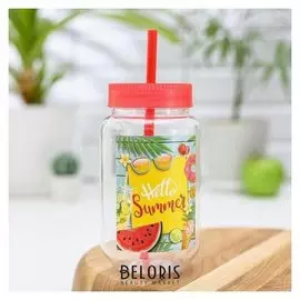 Банка с трубочкой «Цитрус»